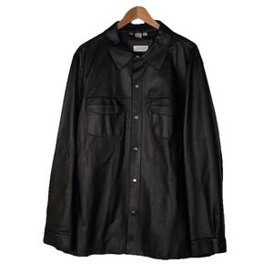 Barneys New York Leather Jacket Men's XL Black‎ New NWOT